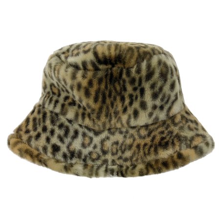 SALE 🦋✨ 1990’s Leopard Print, Fuzzy Bucket Hat •... - Depop