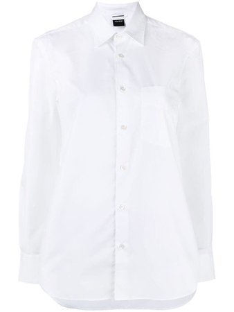 White oversized button up