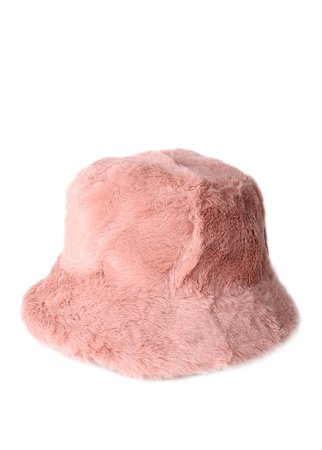 AT231 : Faux Fur Bucket Hat - Bien Bien Accessories