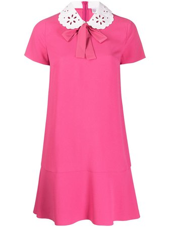 Redvalentino Peter Pan Collar Dress TR0VAP8501U Pink | Farfetch