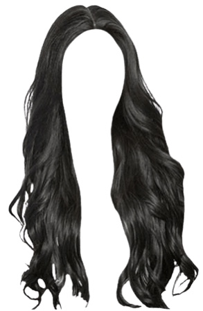 wavy long black hair