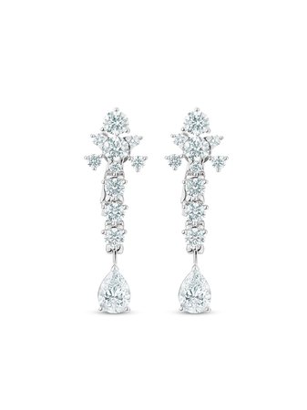 De Beers platinum Lea diamond earrings