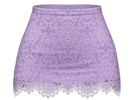 lilac lace bodycon skirt