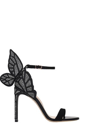 Sophia Webster Chiara Sandals In Black Suede And Leather