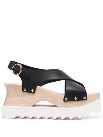 Shop Stella McCartney Elyse cross-strap sandals with Express Delivery - FARFETCH