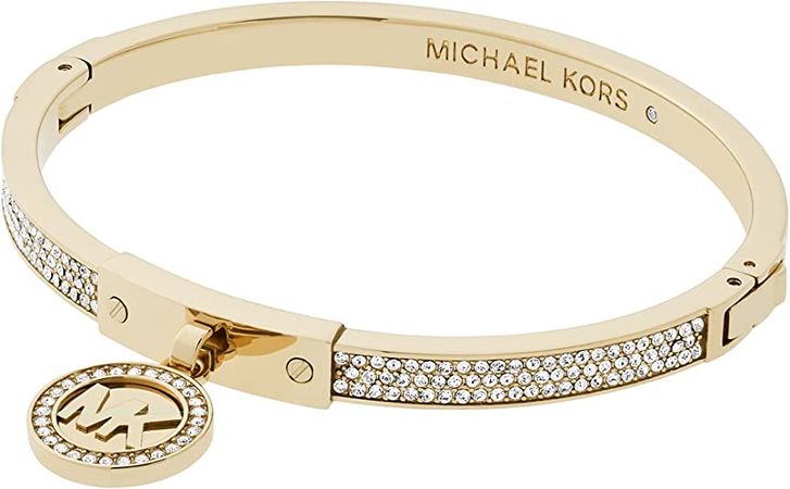Amazon.com: Michael Kors Gold Tone Fulton Hinge Bangle Bracelet: Clothing, Shoes & Jewelry