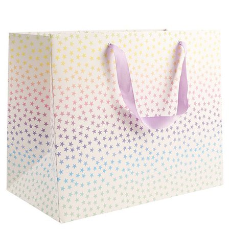 Ombre glitter stars large gift bag | Paperchase