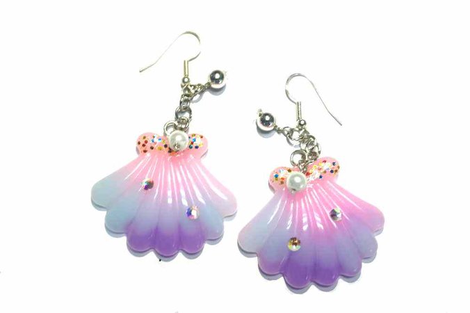 purple seashell earrings - Google Search