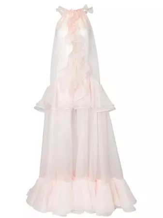 Carolina Herrera ruffle-detailing Silk Dress - Farfetch