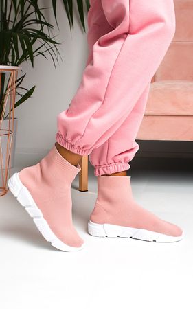 baby pink sock trainers