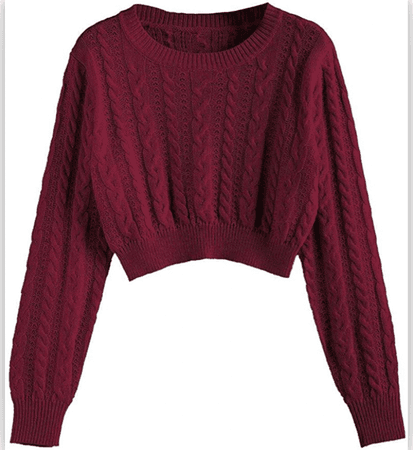 Burgundy Knit Sweater 💋