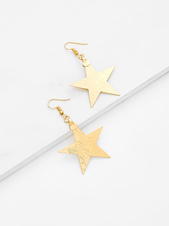 Star Design Drop Earrings