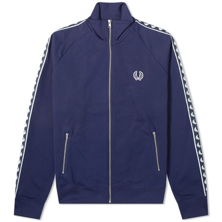 Fred Perry Taped Track Jacket Carbon Blue | END.