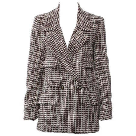 UNWORN Chanel Tweed and Sequins CC Logo Button Short Coat Jacket Blazer For Sale at 1stDibs