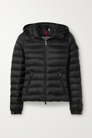 Bles Hooded Quilted Shell Down Jacket - Black