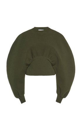 Ribbed-Trim Wool Sweater Bottega Veneta