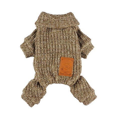Amazon.com : Fitwarm Turtleneck Knitted Coat for Dogs Sweaters Pet Clothes Jumper Pullover Brown Chihuahua Pomeranian Large : Pet Supplies