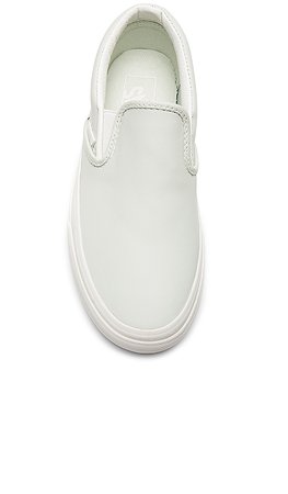 Vans Classic Slip-On Sneaker in Mint Leather | REVOLVE