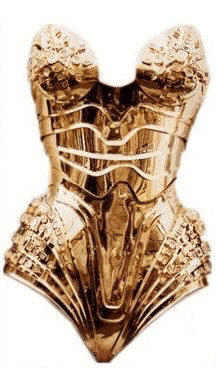 gold armor bustier