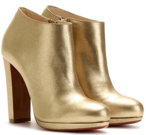 Christian Louboutin gold boots