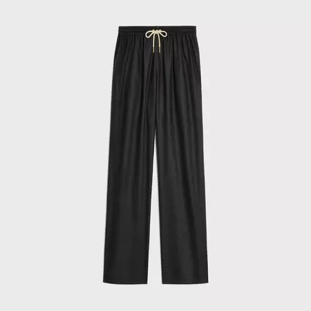 STRAIGHT JOGGING PANTS IN CASHMERE FLANNEL - ANTHRACITE | CELINE