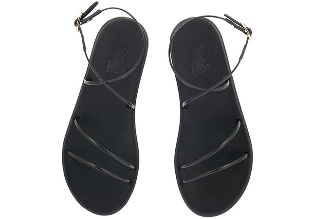 Angel Black Sandals by Ancient-Greek-Sandals.com