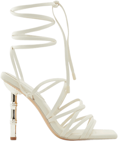 cream strap heel