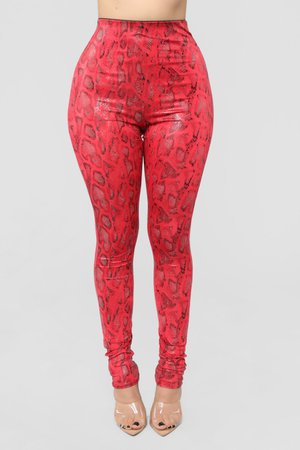 Rattle Me Up Leggings - Red