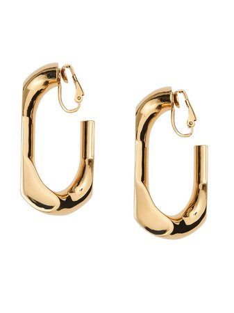 Burberry Large Gold-plated Chain Link Earrings - Farfetch