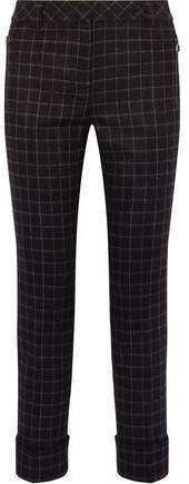 Checked Wool-flannel Straight-leg Pants