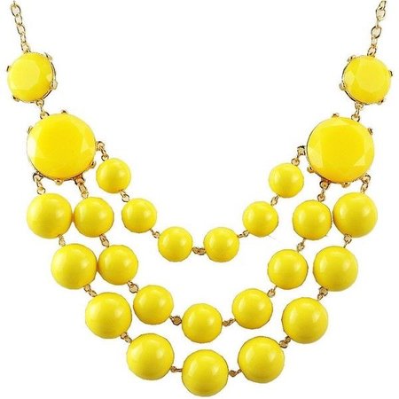 yellow bubble statement necklace