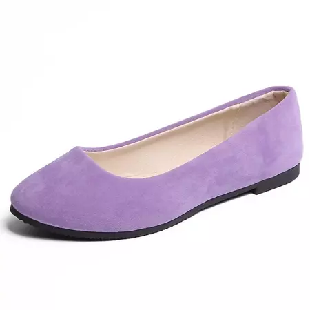 NRUDPQV Women Girls Solid Big Size Slip On Flat Shallow Comfort Casual Single Shoes - Walmart.com