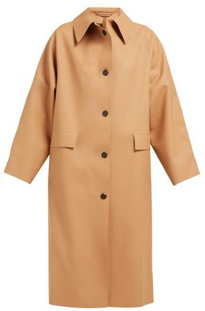 Kassl Editions - Single Breasted Rubber Trench Coat - Womens - Brown