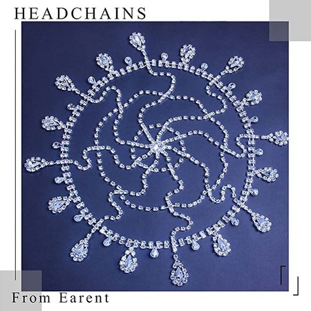 Amazon.com : Earent Tassel Crystal Cap Headpiece Silver Rhinestone Drop Head Chain Roaring 1920s Hair Accessories Halloween Party Cap Headpieces Bridal Head Jewelry for Women and Girls : Beauty & Personal Care