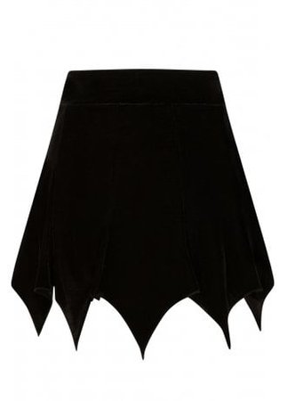 Necessary Evil Freya Gothic Velvet Mini Skirt | Attitude Clothing