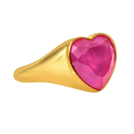 sweetest chubby pink heart ring
