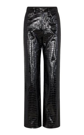 Jeanine Croc-Effect Faux Leather Skinny Pants By Rotate | Moda Operandi