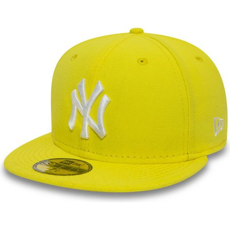 New Era Flat Brim 9FIFTY Essential New York Yankees MLB Yellow Fitted Cap: Caphunters.com