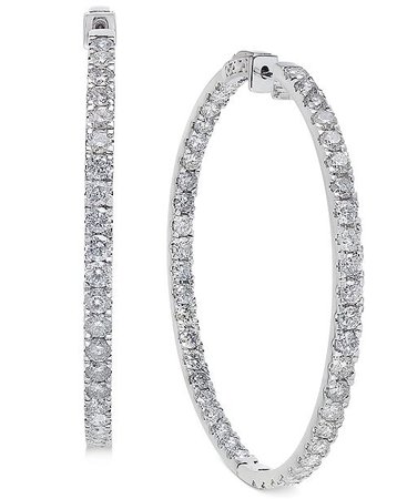diamond hoops earrings - Google Search