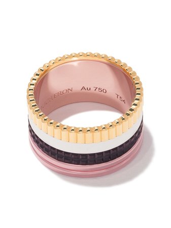Boucheron 18kt yellow, rose, And White Gold Quatre Classique Large Ring - Farfetch