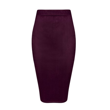 Wine Red Pencil Skirt