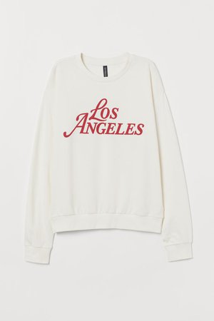 Sweatshirt - White/Los Angeles - | H&M GB