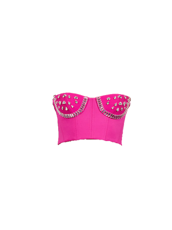 AREA NYC | Crystal Watermelon Cup Bustier ‐ Hot Pink (Dei5 edit)