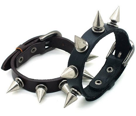 Spike Punk Buckle Leather Bracelet « Unique Mens Jewelry by Mens Icon: Mens Neckalces, Mens Bracelets & Mens Ring