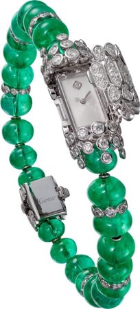Cartier, Bead emerald watch