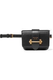 Prada | Glossed textured-leather pumps | NET-A-PORTER.COM