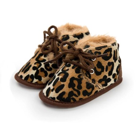 Baby Girl Leopard Faux Fur Boot Shoes – The Trendy Toddlers