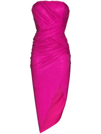 Alexandre Vauthier Gathered Bandeau Dress 202DR1279B1029B202 Pink | Farfetch