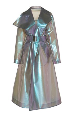 Ralph&Russo Belted Iridescent PVC Coat