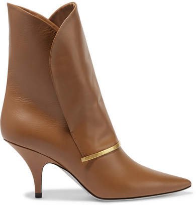 Bar Leather Ankle Boots - Tan